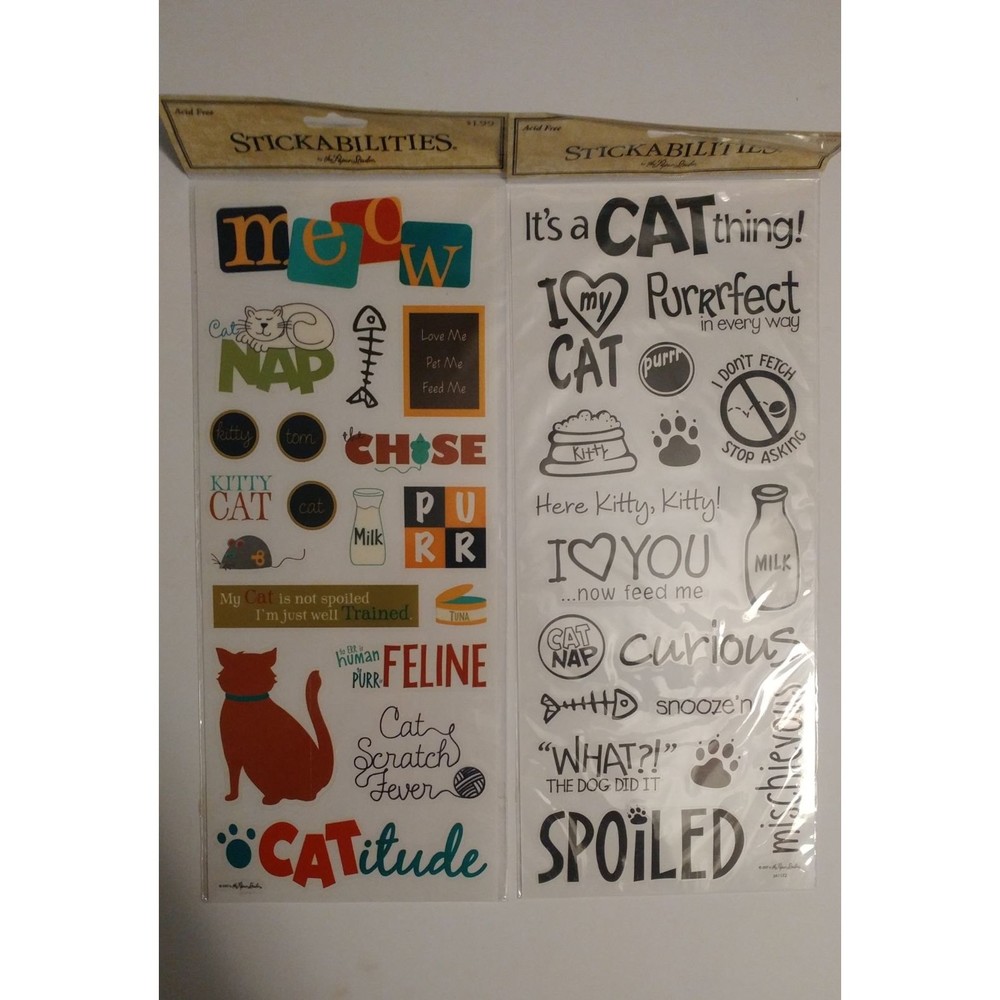 Scrapbook Cat Stickets